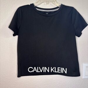 Calvin Klein Women’s Performance Black Crop Boxy Tee
